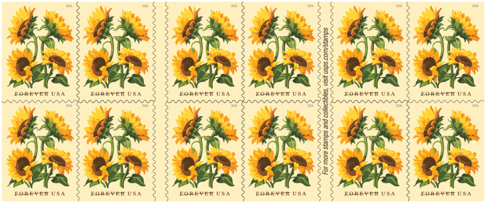 2026  Sunflowers Stamps | Tool Stamps US Postage Stamps