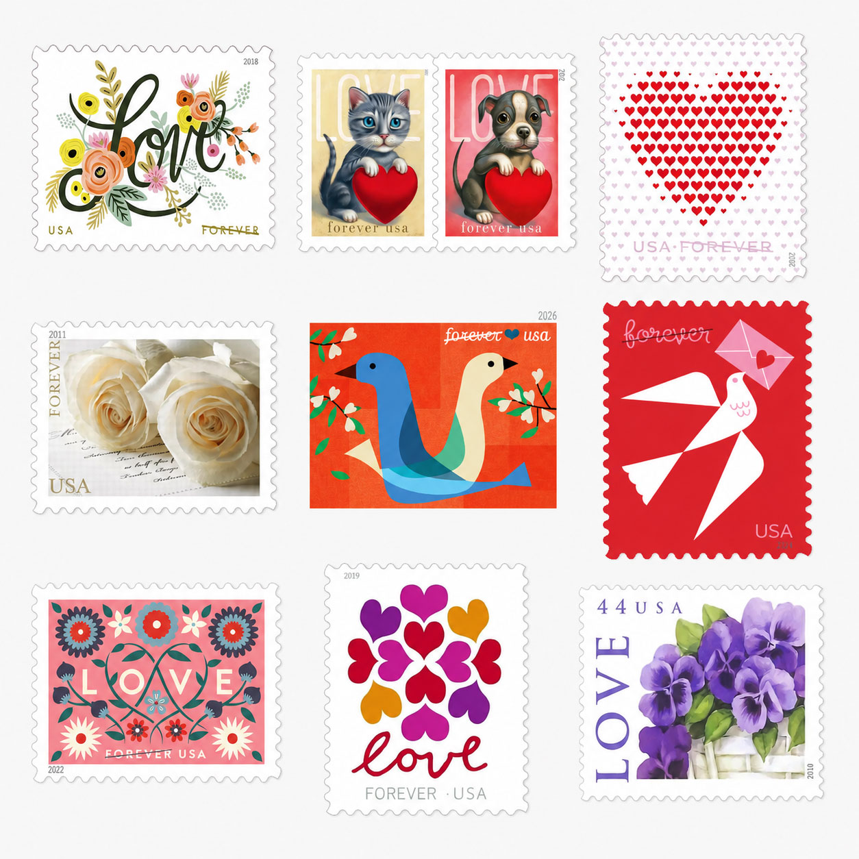 Love Stamps for Wedding Invitations - Tool Stamps