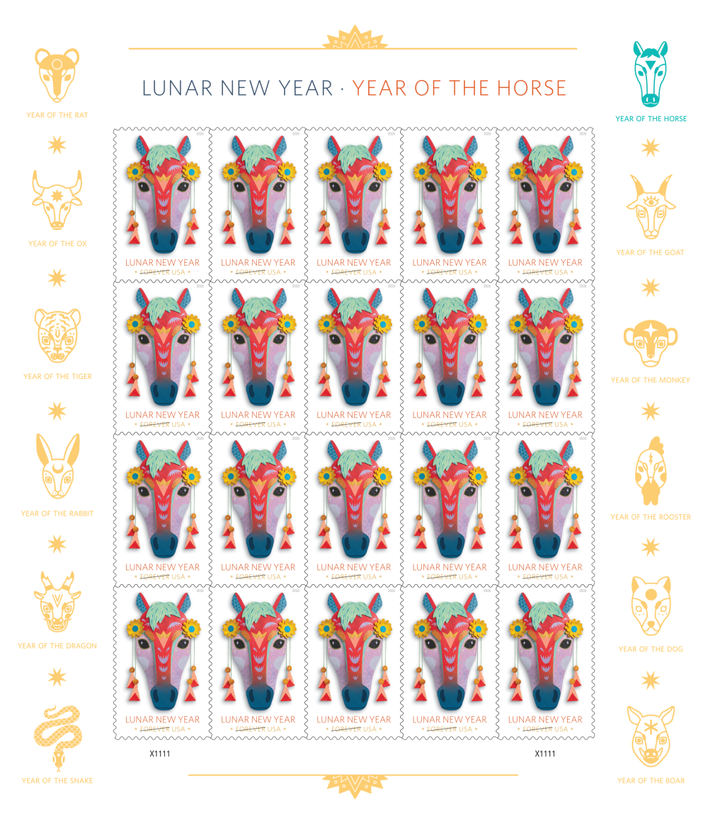 2026 Lunar New Year Year of the Horse Forever Stamps USPS postage image 2