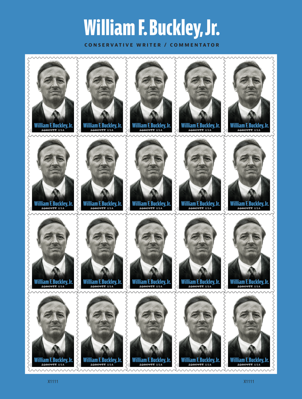 2025 William F. Buckley, Jr. Stamps USPS Forever Stamps image 2
