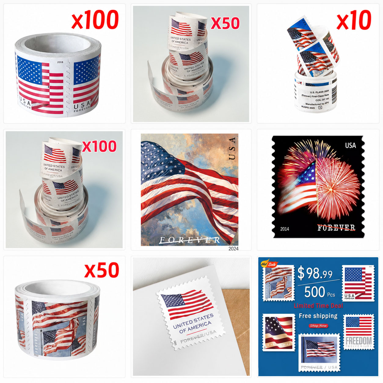 U.S. Flag Stamps - Tool Stamps
