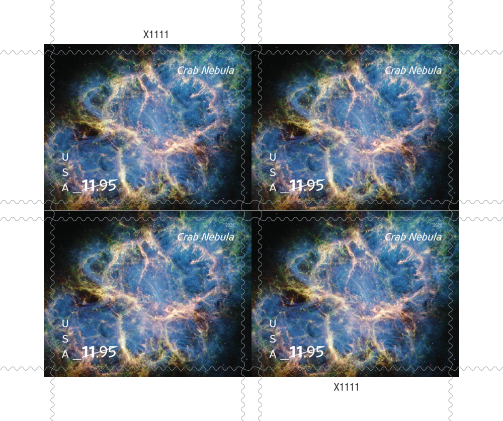 2026 Crab Nebula Stamps | Tool Stamps US Postage Stamps