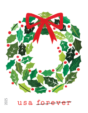 2025 Holiday Cheer Stamps USPS Forever Stamps image 4