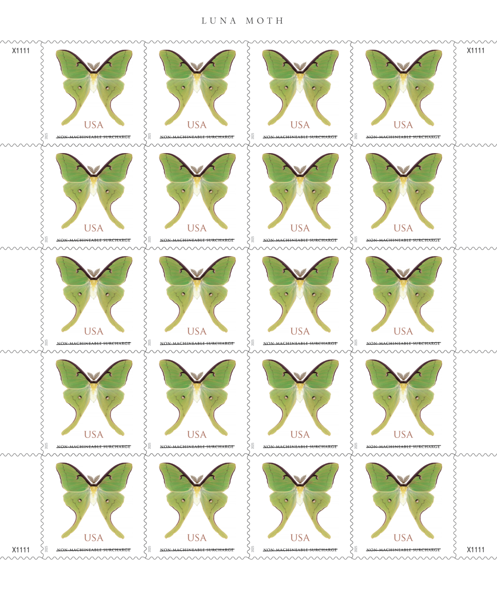2025 Luna Moth Stamps USPS Forever Stamps image 2