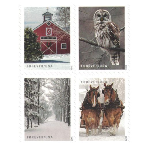 2020 Winter Scenes stamps | Tool Stamps US Postage Stamps