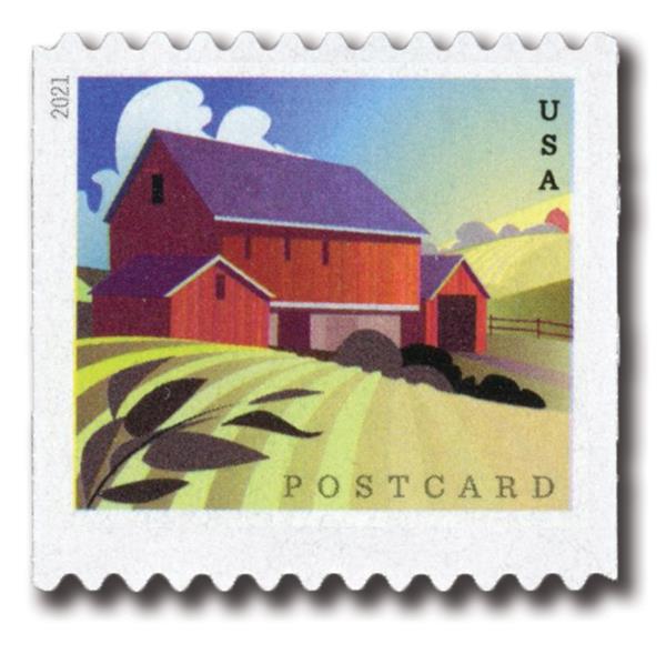 2021 Barn Postcard stamps | Tool Stamps US Postage Stamps