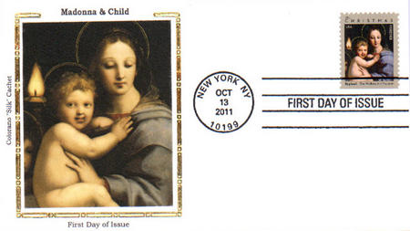 2011 Madonna of the Candelabra stamps | Tool Stamps US Postage Stamps