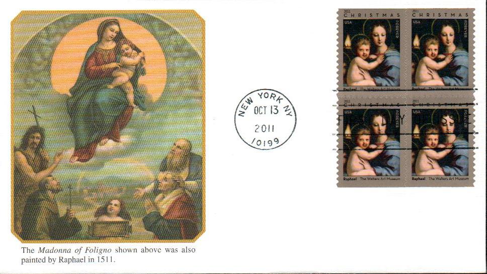 2011 Madonna of the Candelabra stamps | Tool Stamps US Postage Stamps