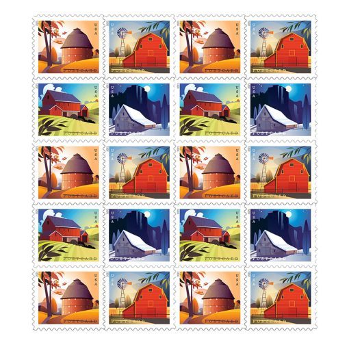 2021 Barn Postcard stamps | Tool Stamps US Postage Stamps