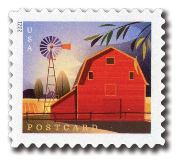 2021 Barn Postcard stamps | Tool Stamps US Postage Stamps