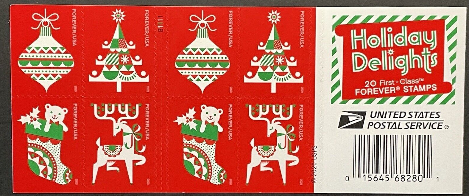 2020 Christmas Holiday Delights Stamps | Tool Stamps US Postage Stamps