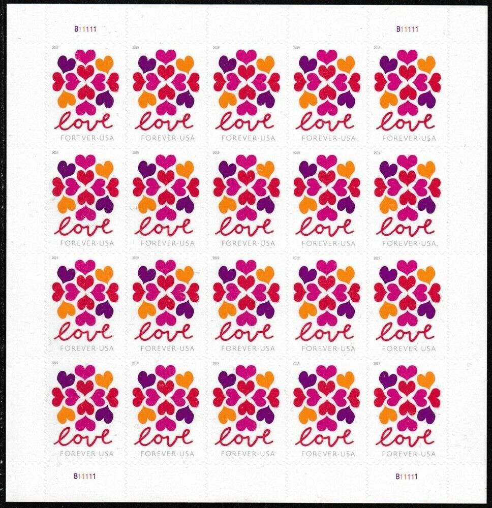 2019 Hearts Blossom Forever Stamps | Tool Stamps US Postage Stamps