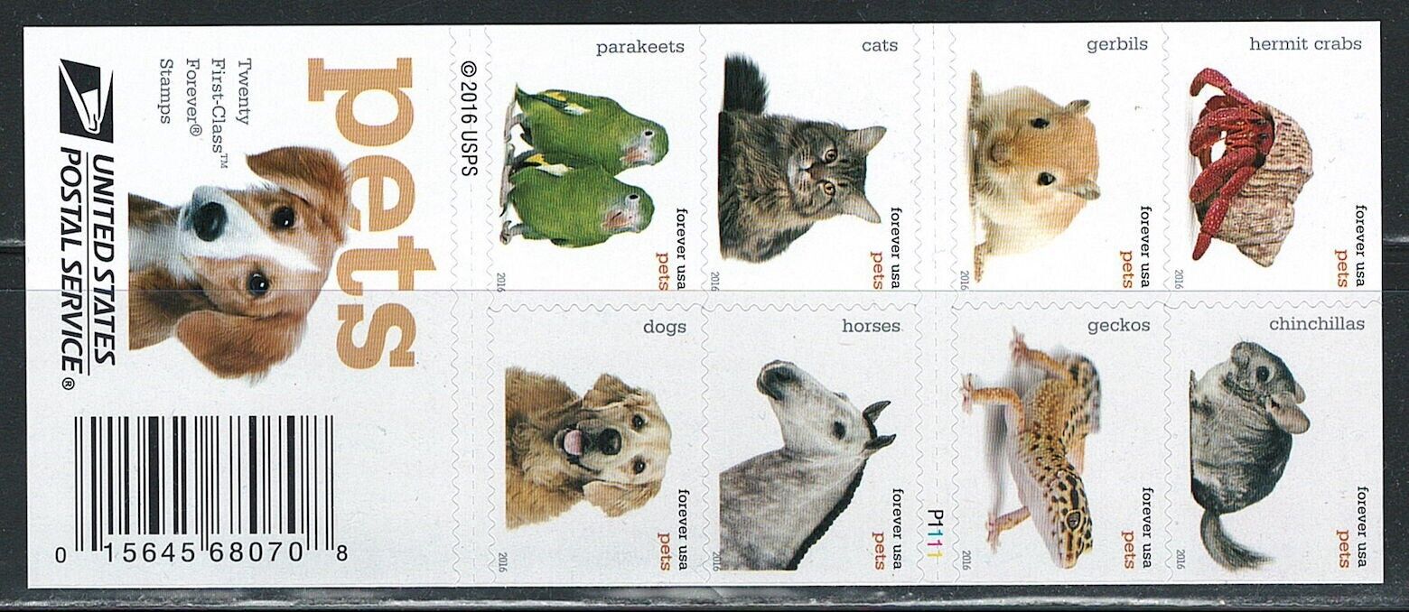 2016 Pets Celebrate Animals stamps | Tool Stamps US Postage Stamps