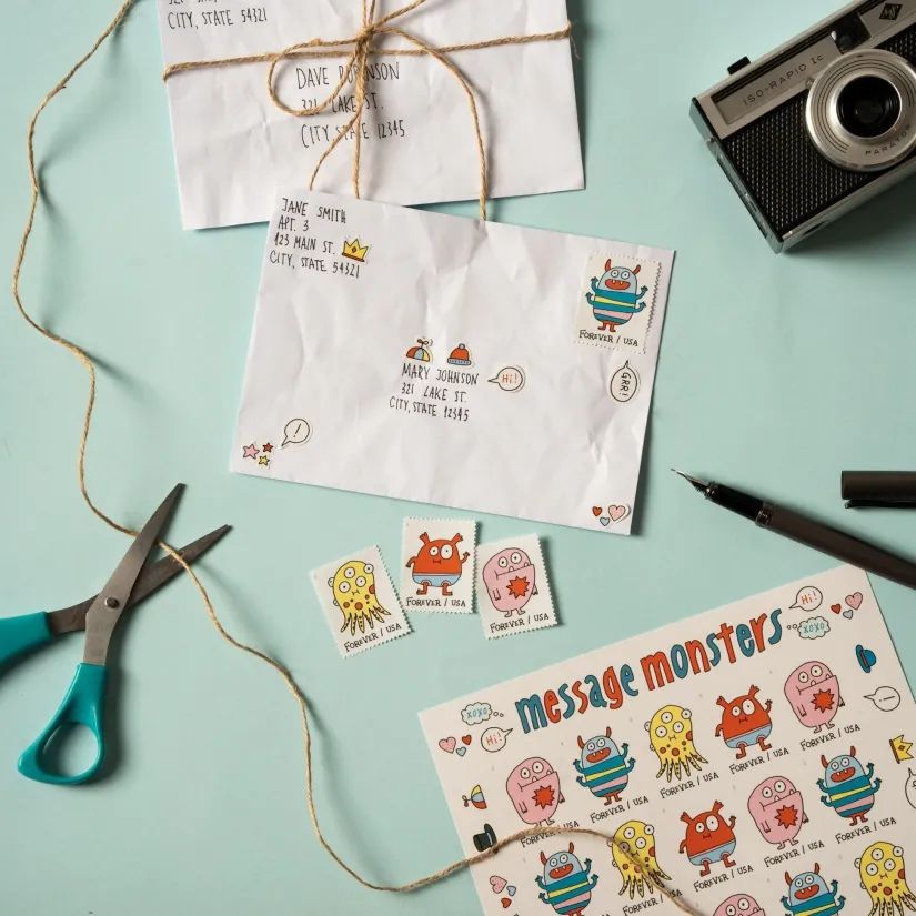 2021 Message Monsters Stamps | Tool Stamps US Postage Stamps