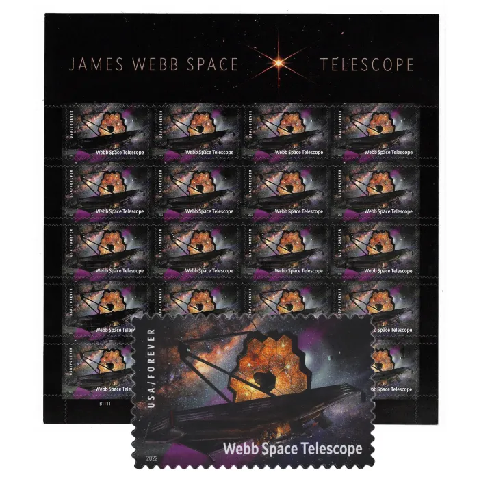 2022 James Webb Space Telescope Stamps | Tool Stamps US Postage Stamps