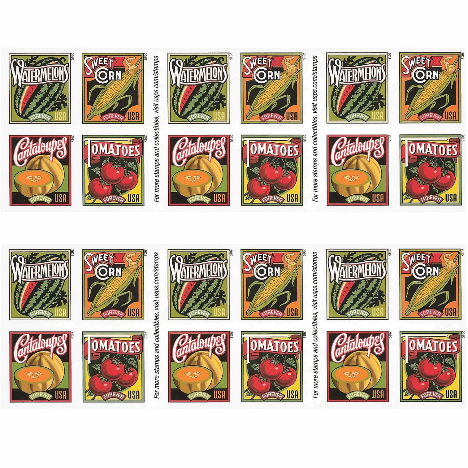 2015 SUMMER HARVEST Stamps | Tool Stamps US Postage Stamps