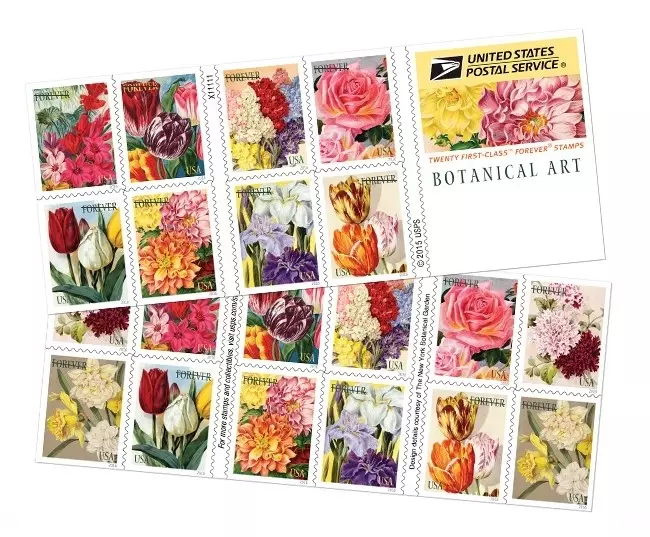 2016 Botanical Art Stamps | Tool Stamps US Postage Stamps