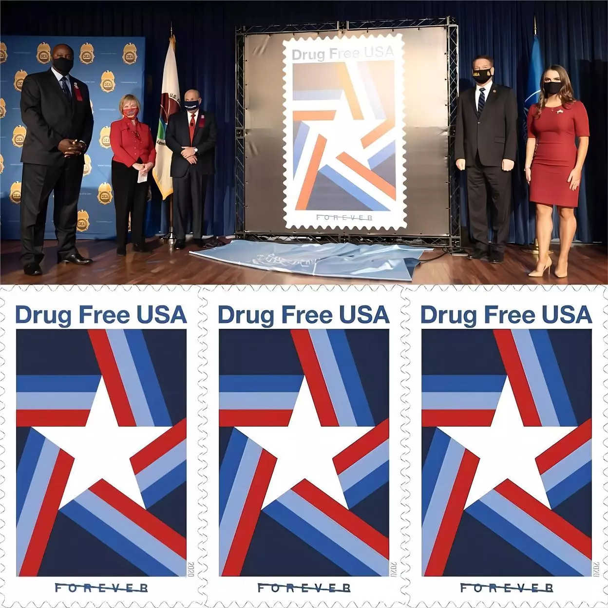 2020 Drug Free USA Stamps | Tool Stamps US Postage Stamps