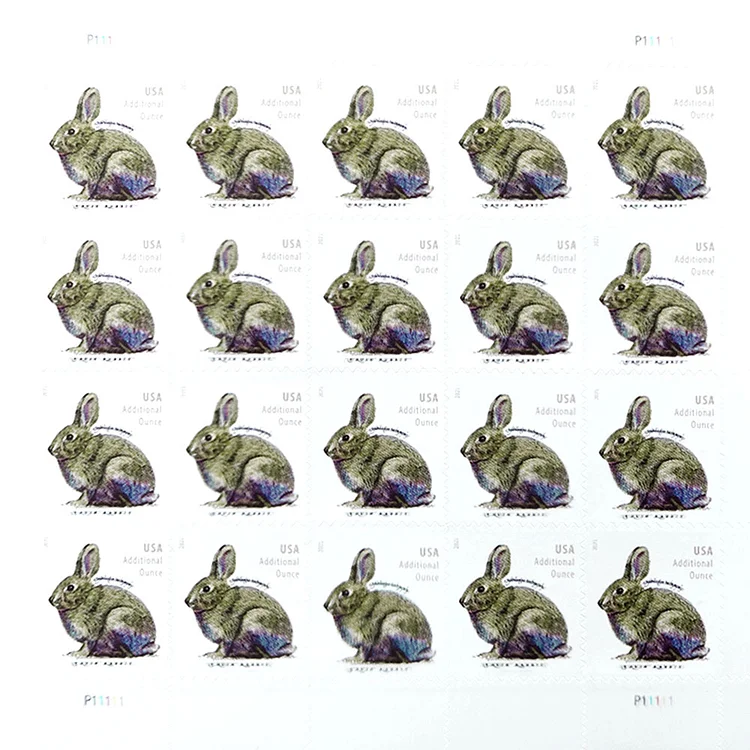 2021 Brush Rabbit Stamps | Tool Stamps US Postage Stamps