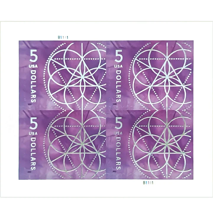 2022 $5 Floral Geometry Stamps | Tool Stamps US Postage Stamps