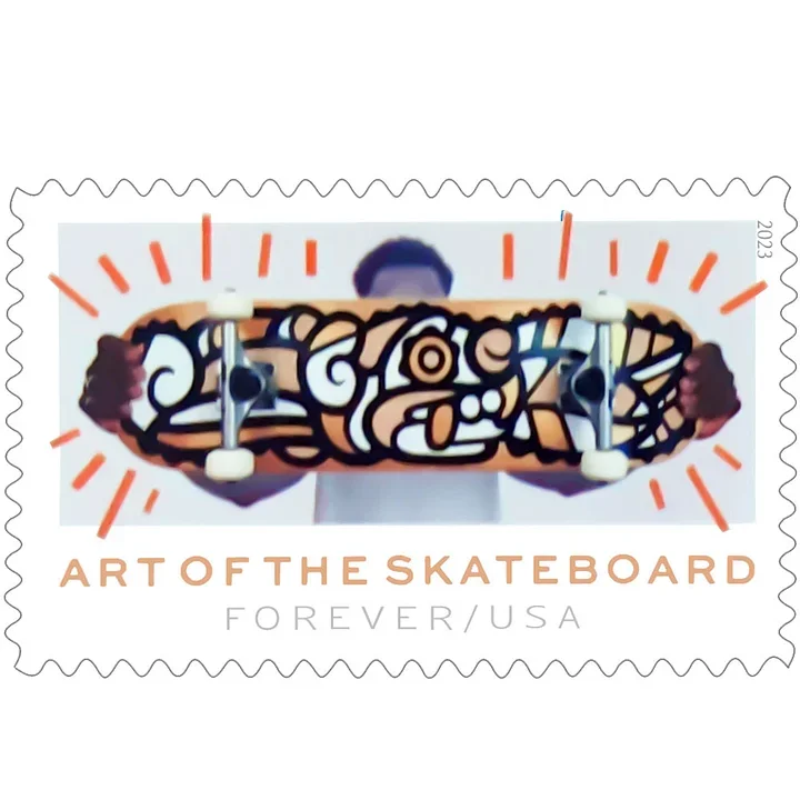 2023 Art of the Skateboard Stamps | Tool Stamps US Postage Stamps