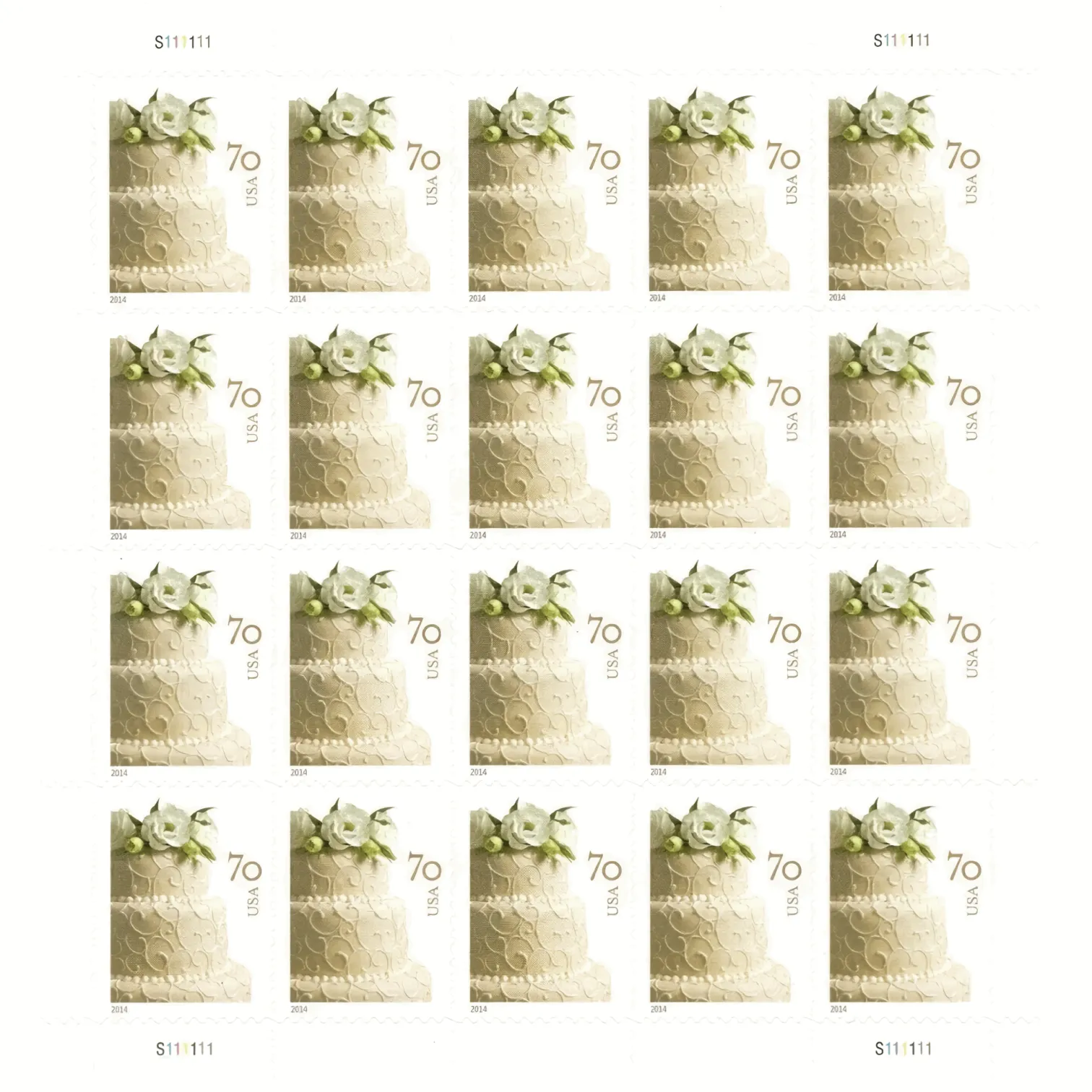 2014 WEDDING CAKE Stamps 100 PCS | Tool Stamps US Postage Stamps