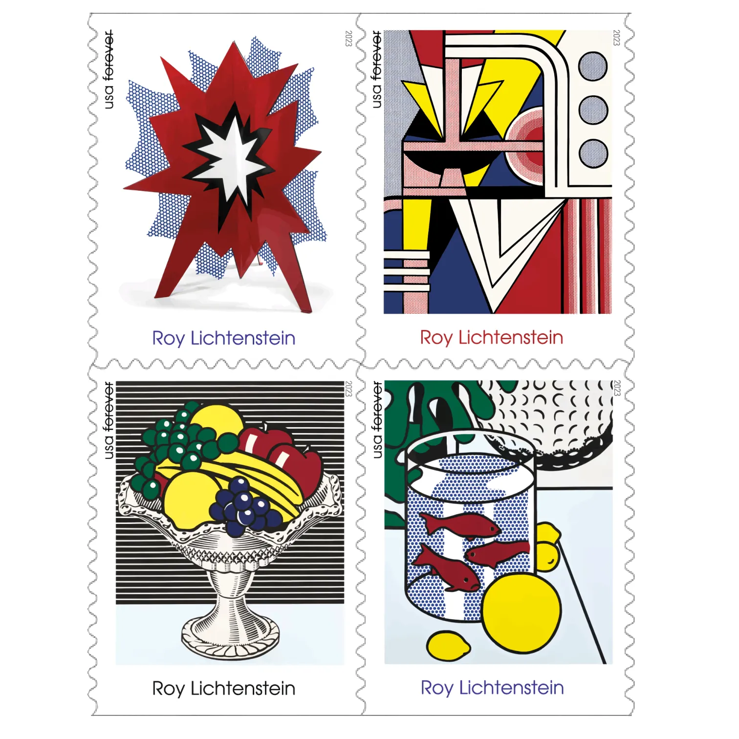 2023 Roy Lichtenstein Stamps | Tool Stamps US Postage Stamps