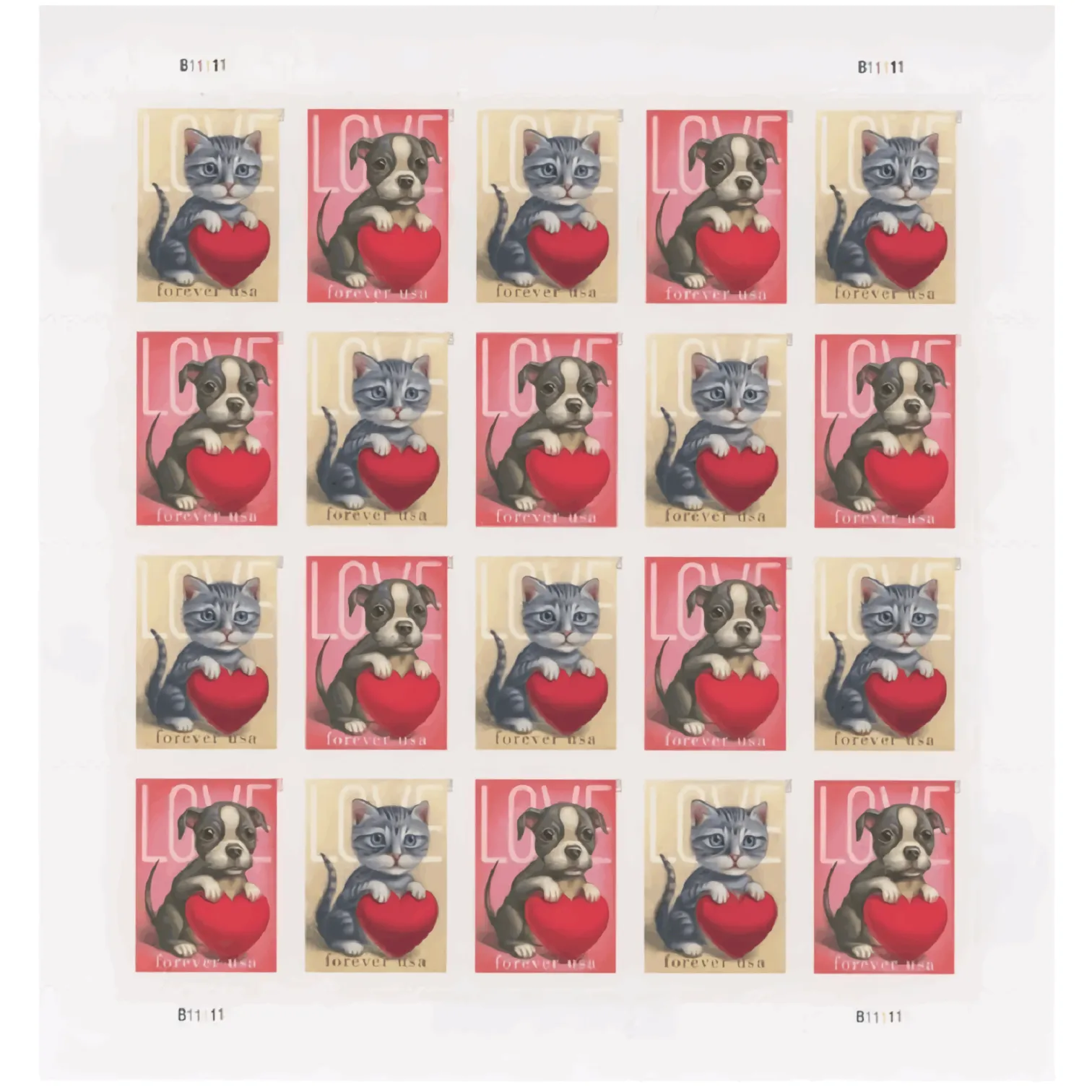 2023 Love Kitten and Puppy | Tool Stamps US Postage Stamps
