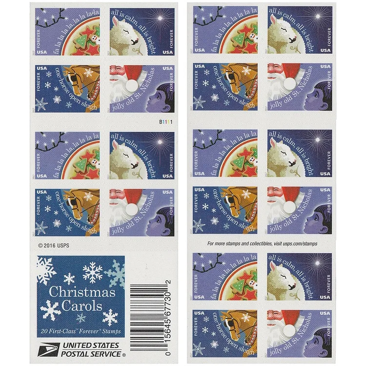 2017 Christmas Carols stamps | Tool Stamps US Postage Stamps