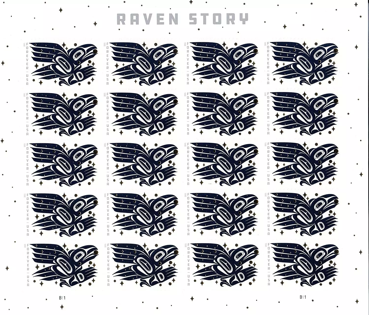 2021 Raven Story Forever Stamp | Tool Stamps US Postage Stamps