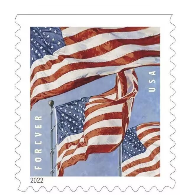Big Sales! 5 U.S. Flag Stamps,5 Rolls/500 Pcs | Tool Stamps US Postage Stamps