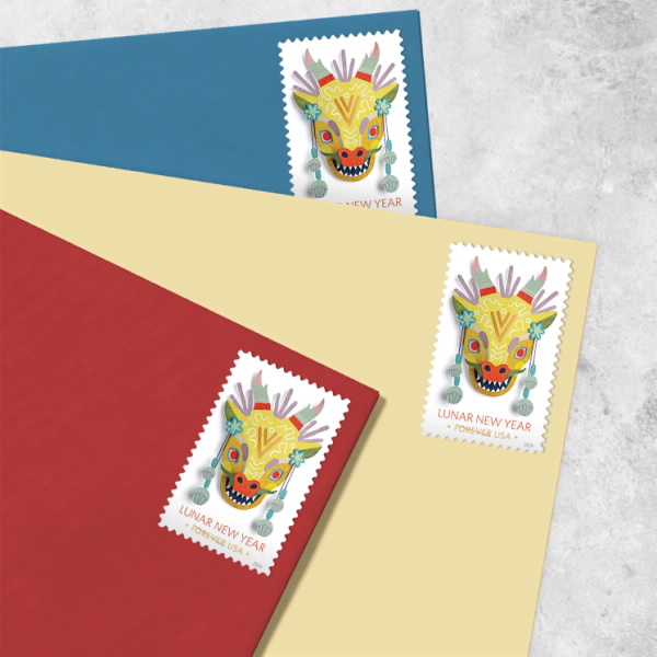 2024 Lunar New Year: Year of the Dragon Stamps | Tool Stamps US Postage Stamps