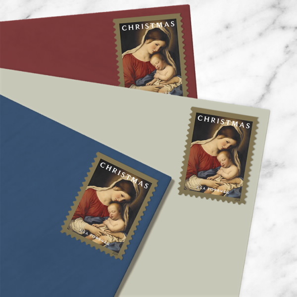 2024 Christmas Madonna and Child Stamps | Tool Stamps US Postage Stamps