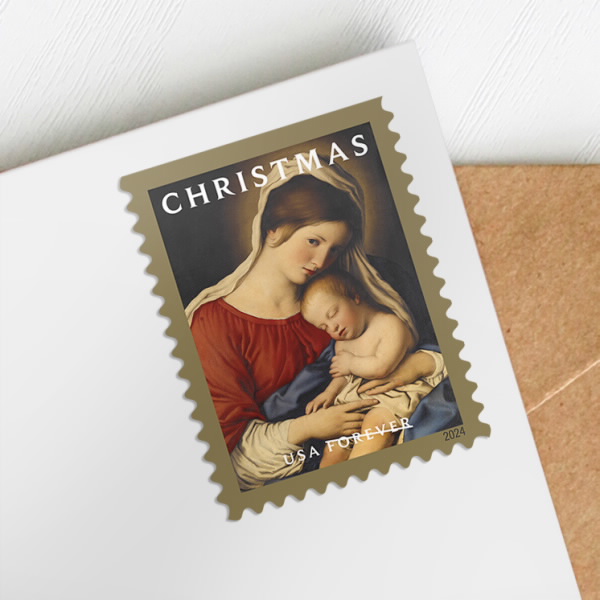 2024 Christmas Madonna and Child Stamps | Tool Stamps US Postage Stamps