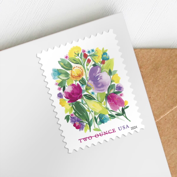 2024 Wedding Blooms Stamps Two Ounce | Tool Stamps US Postage Stamps