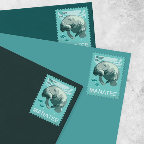 2024 Save Manatees Stamps | Tool Stamps US Postage Stamps