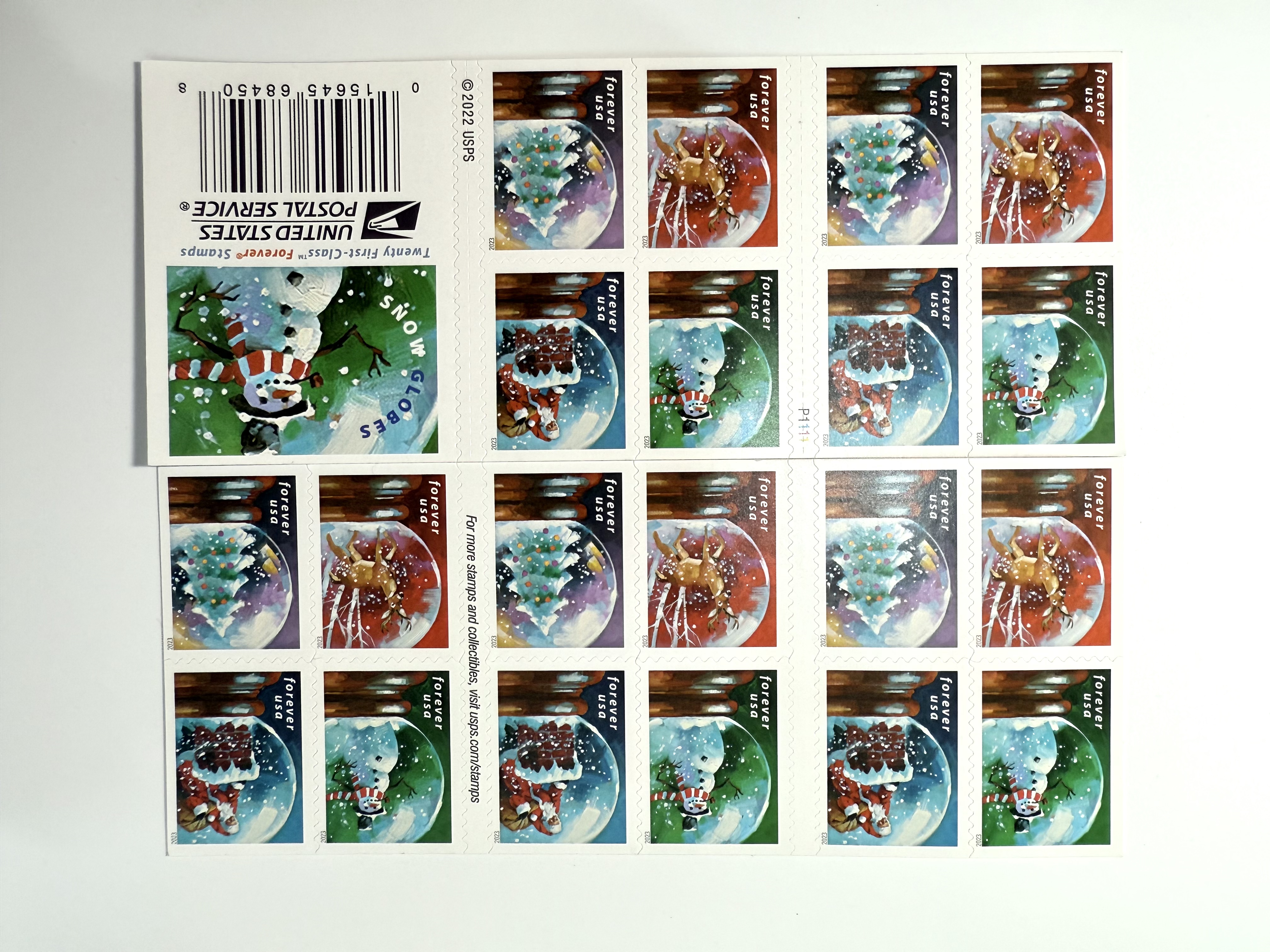 2023 Christmas Snow Globe Stamps | Tool Stamps US Postage Stamps