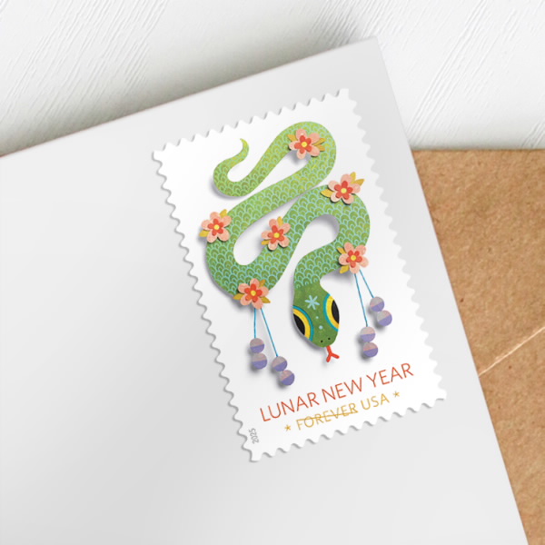 2025 Lunar New Year Year of the Snake Stamps 100 pcs | Tool Stamps US Postage Stamps