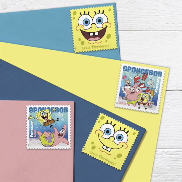 2025 SpongeBob Squarepants Stamps 80 pcs | Tool Stamps US Postage Stamps