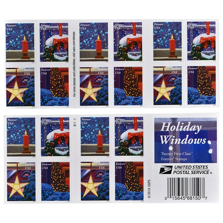 Christmas Stamp Blind Box 500 PCS BIG SALE，100 PCS of 5 styles | Tool Stamps US Postage Stamps