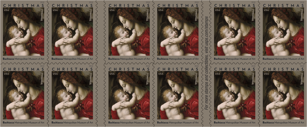 2018 Madonna and Child by Bachiacca Stamps | Tool Stamps US Postage Stamps