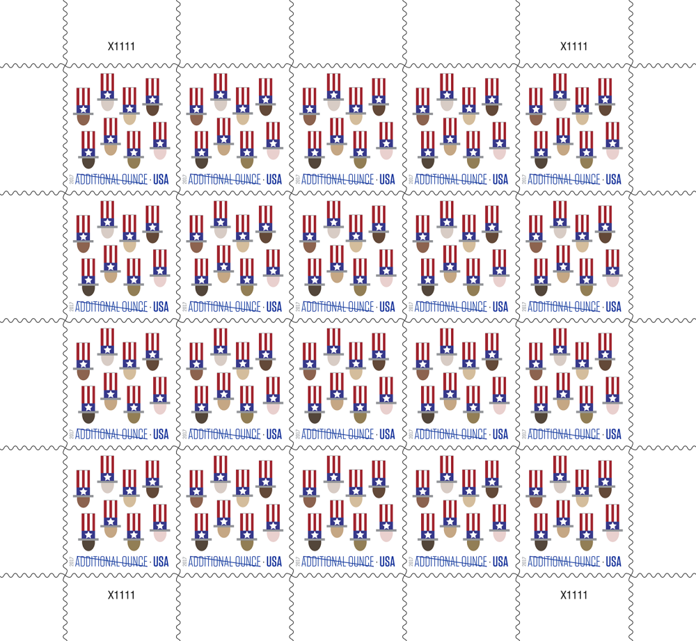 2017 Uncle Sam's Hat Additional Stamps | Tool Stamps US Postage Stamps
