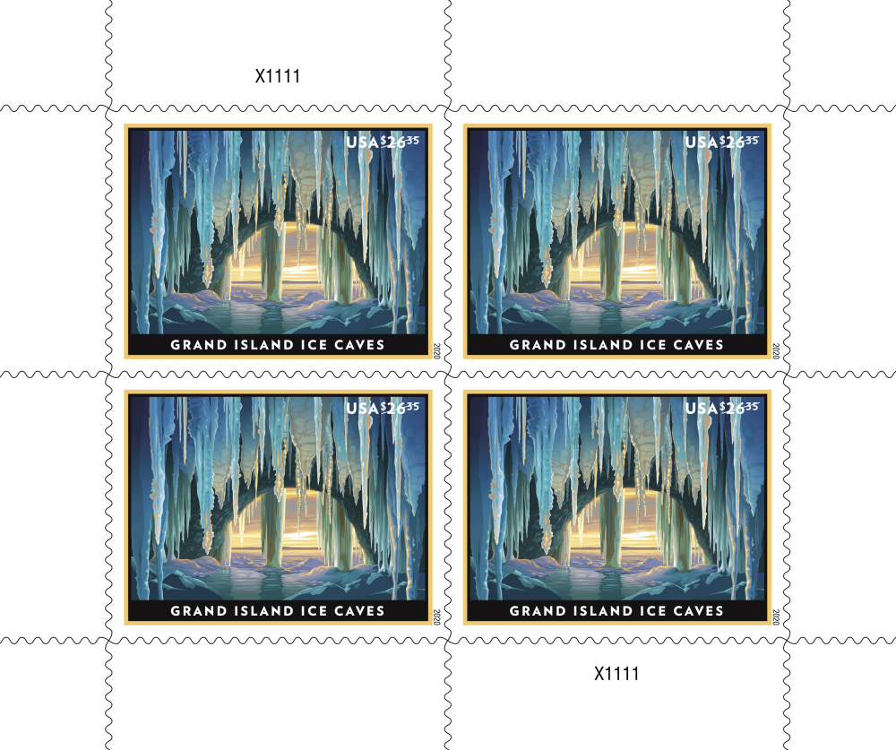 2020 Grand Island Ice Caves stamps | Tool Stamps US Postage Stamps