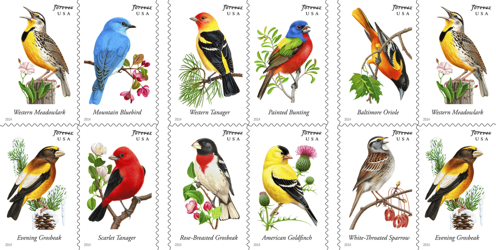 2014 Song Birds Stamps | Tool Stamps US Postage Stamps