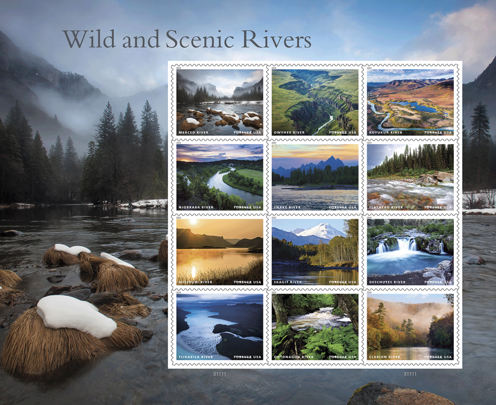 2019 Wild And Scenic Rivers Stamps | Tool Stamps US Postage Stamps