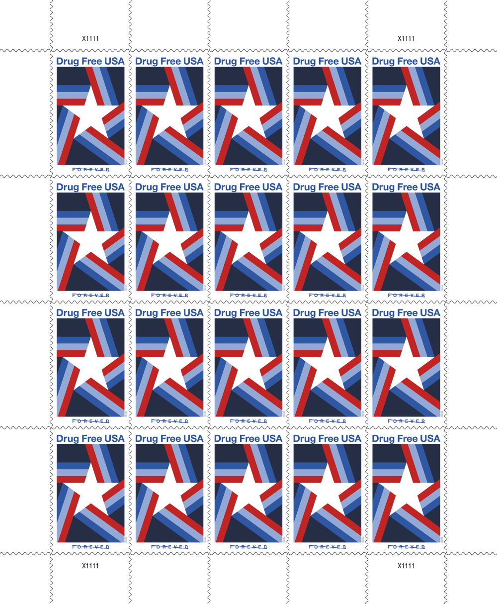 2020 Drug Free USA Stamps | Tool Stamps US Postage Stamps