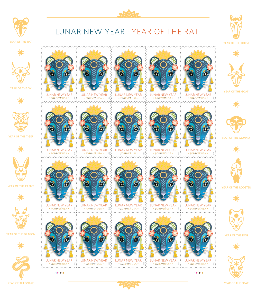2020 Lunar New Year of the Rat | Tool Stamps US Postage Stamps
