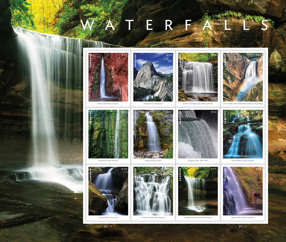 2023 Waterfalls Stamps 100 PCS | Tool Stamps US Postage Stamps
