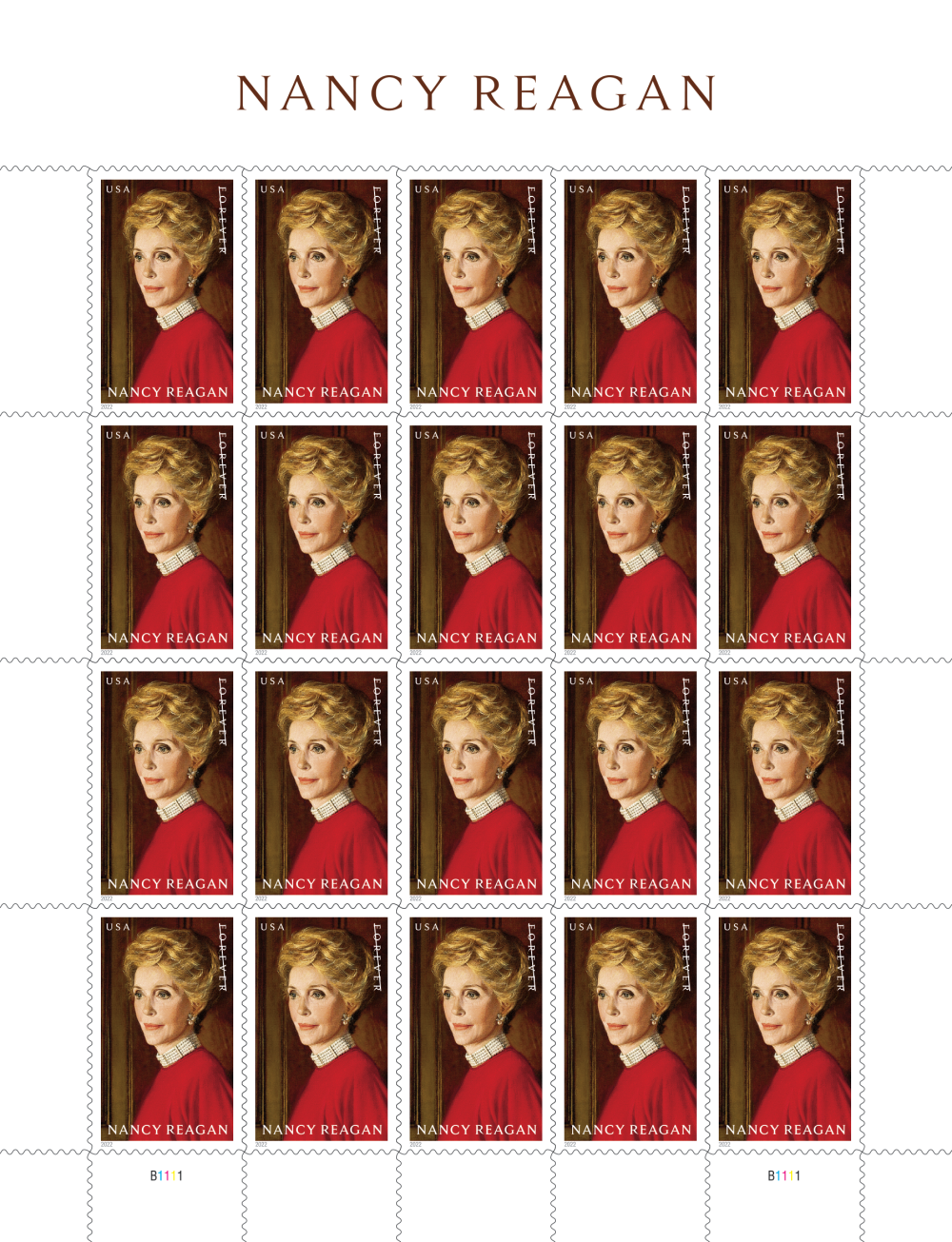 2022 Nancy Reagan Stamps | Tool Stamps US Postage Stamps