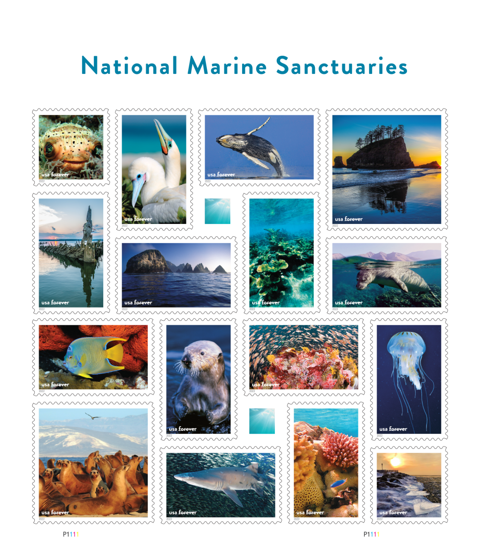 2022 National Marine Sanctuaries Stamps | Tool Stamps US Postage Stamps